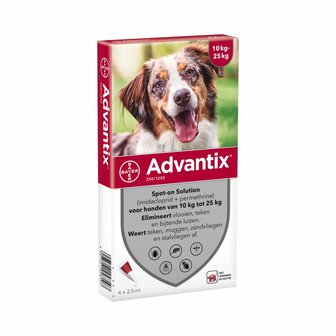 Advantix 250 10 tot 25 kg 4 pipetten