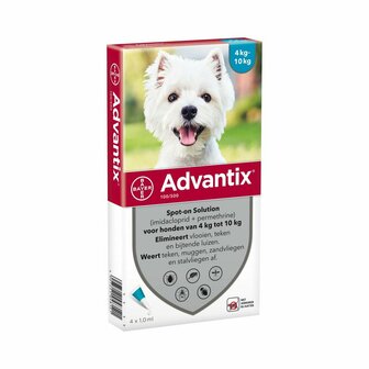 Advantix 100 4 tot 10 kg 4 pipetten