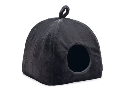 Beeztees Moza Kattenhuis Pluche Antraciet 40x40x40 cm