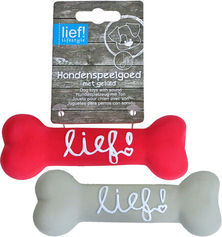 Lief! Girls hondenspeelgoed latex bot 14 cm