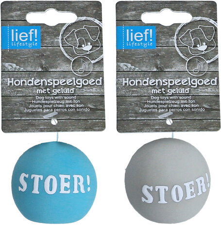 Lief! Boys hondenspeelgoed latex bal 5 cm