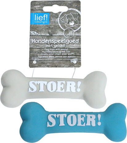 Lief! Boys hondenspeelgoed latex bot 14 cm