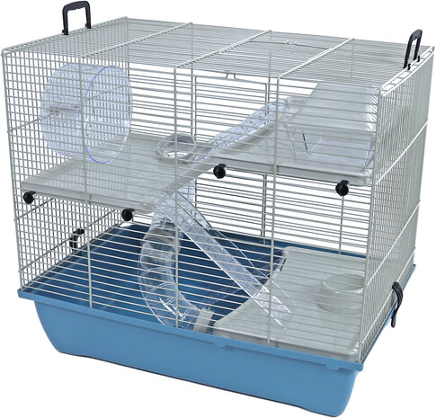 Interzoo hamsterkooi Pinky 3, pastel blauw