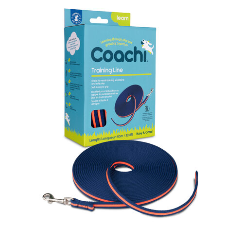 Coachi training line 10mtr. Navy&amp;coral 41233a