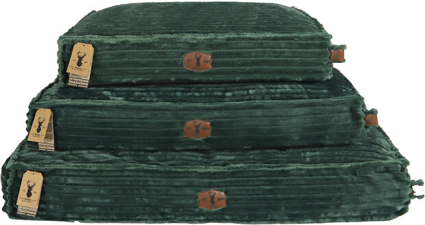 Boony est 1941 premium ligkussen orthopedisch pine green velvet corduroy