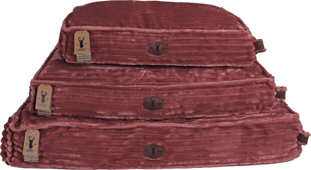 Boony est 1941 premium ligkussen orthopedisch dusty pink velvet corduroy