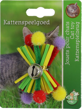 Boon kat speelgoed foamklos + bel assortie 6cm