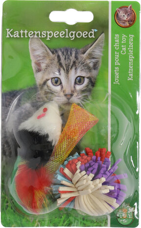 Boon kat speelgoed funtube+verenmuis+pompom pak a 3 stuks