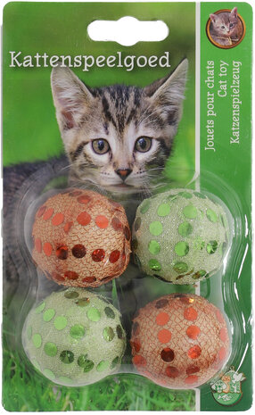 Boon kat speelgoed discobal+rammel assortie 4cm pak a 4 stuks