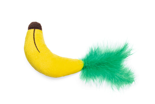 Beeztees Jungle Banaan Kattenspeelgoed Pluche Geel 16x5x3 cm