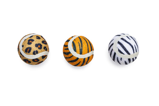 Beeztees Jungle Tennisballen Kattenspeelgoed Assorti Dia. 4,5 cm